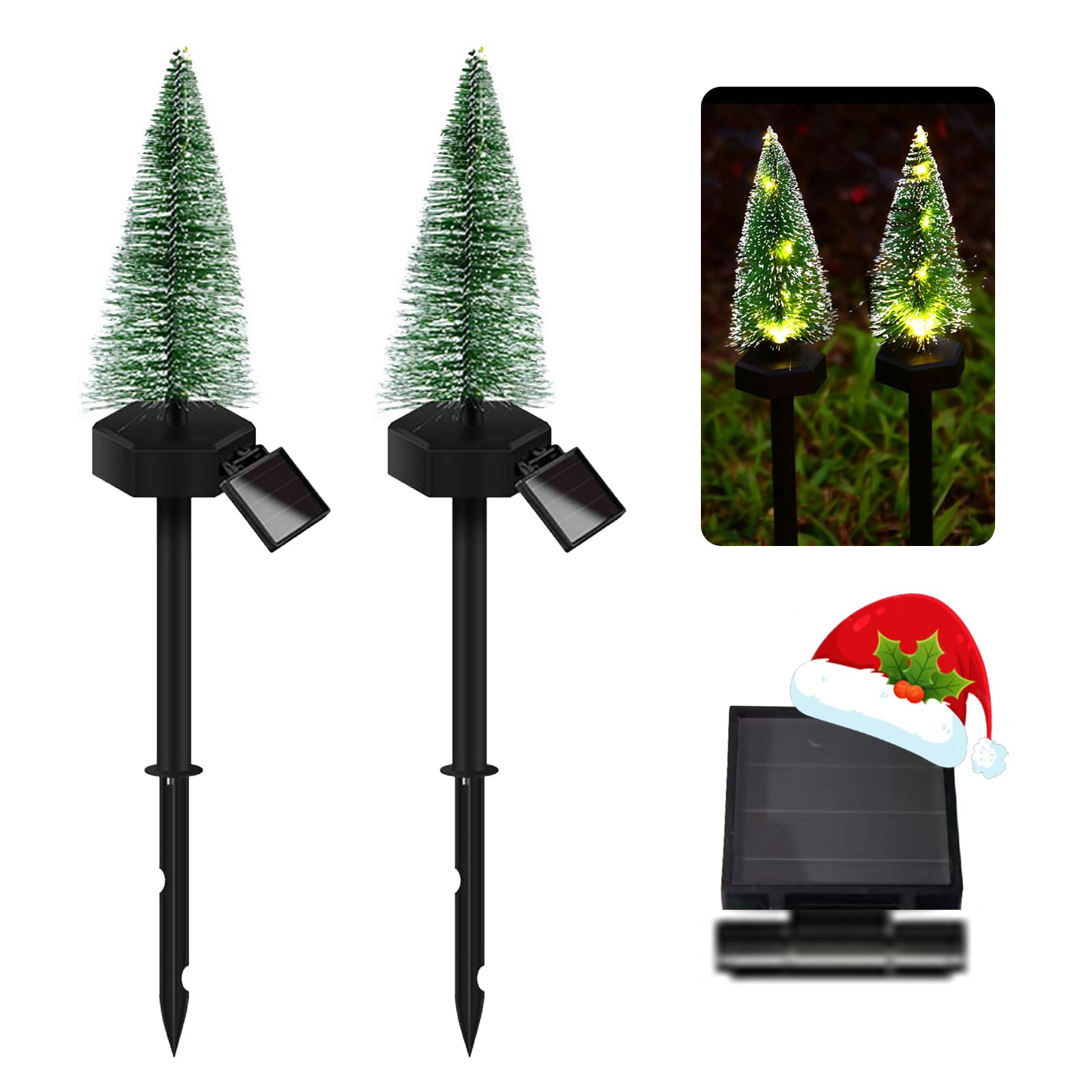[2025] Рождественские декоративные огни, Наружные солнечные огни, Водонепроницаемые, Огни для рождественской елки, Садовые огни, Декоративные огни, Стильные светодиоды, Автоматические