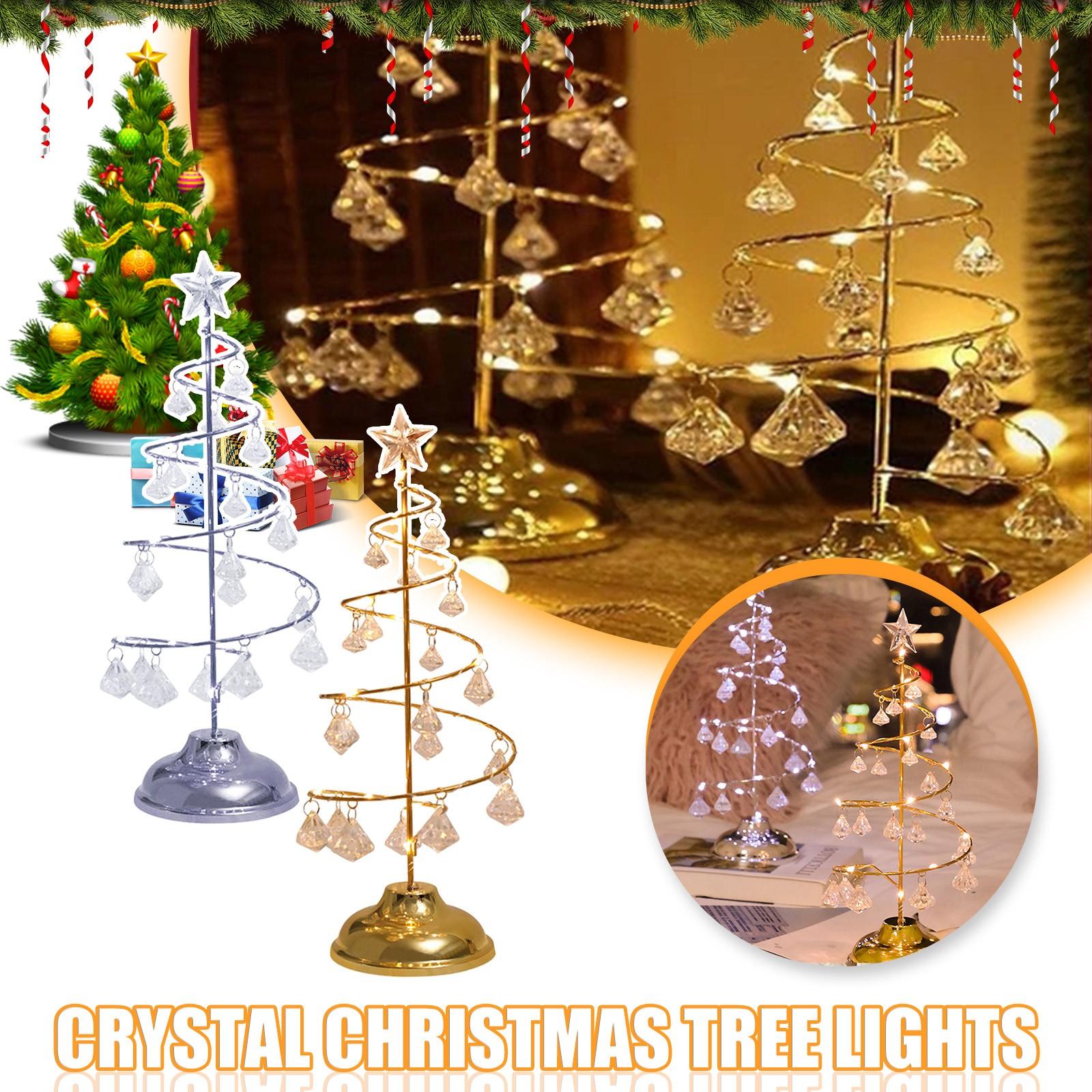 Рождественские огни Хрустальные елочные огни Медная проволока Ночные огни